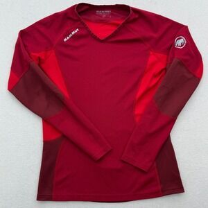 Mammut Alpine Underwear Men's Size S Small Long Sleeve Base Layer Top Red